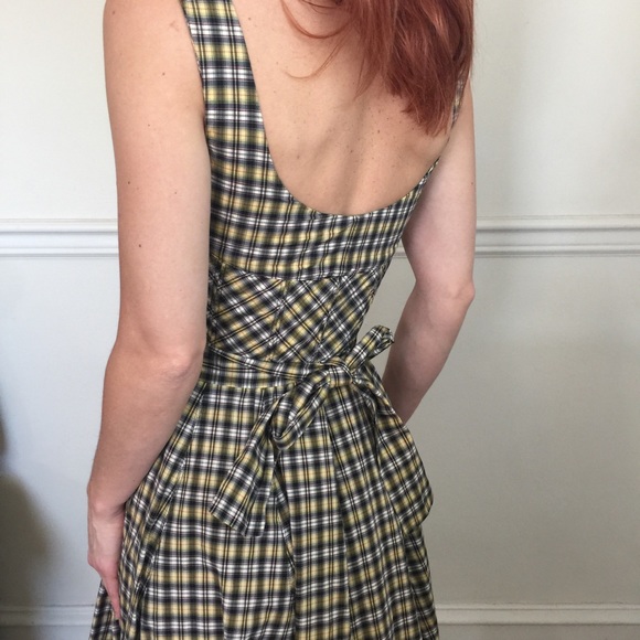 McQ Alexander McQueen Plaid Circle Midi Dress - Picture 5 of 8